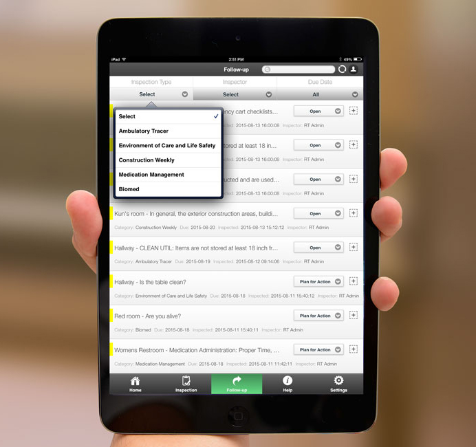 screenshot of Walsh Rounds Tracker